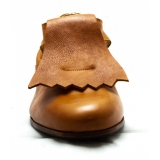 Nicolao Atelier - Slipper Shoe - Man Cognac Color with Fringe - Shoe - Made in Italy - Luxury Exclusive Collection
