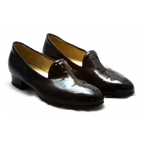 Nicolao Atelier - Calzatura Pantofola - Uomo Colore Nero (Vernice) - Calzatura - Made in Italy - Luxury Exclusive Collection