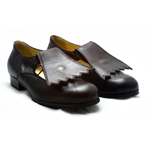 Nicolao Atelier - Calzatura Pantofola - Uomo Colore Nero con Frangia - Calzatura - Made in Italy - Luxury Exclusive Collection