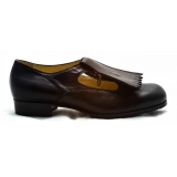 Nicolao Atelier - Calzatura Pantofola - Uomo Colore Nero con Frangia - Calzatura - Made in Italy - Luxury Exclusive Collection