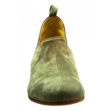 Nicolao Atelier - Man Shoe - Medieval Style Green Olive Color (Suede) - Shoe - Made in Italy - Luxury Exclusive Collection