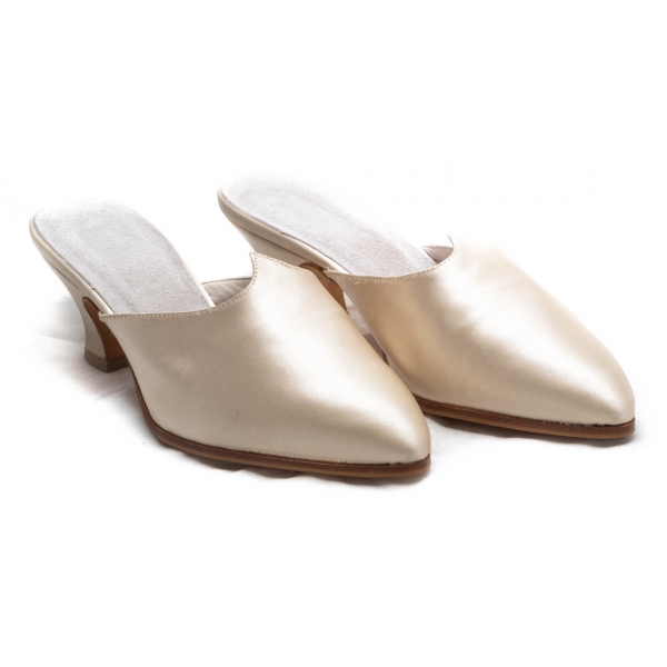 Nicolao Atelier - Sabot - Woman Color Cream - Shoe - Made in Italy - Luxury Exclusive Collection
