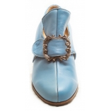 Nicolao Atelier - Calzatura ‘700 - Donna Colore Azzurro - Calzatura - Made in Italy - Luxury Exclusive Collection