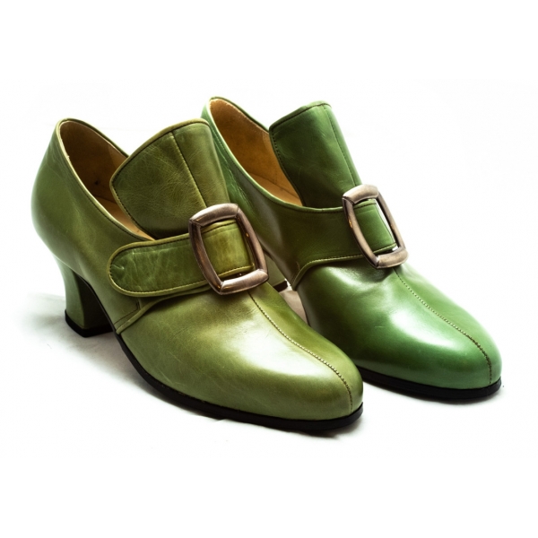 Nicolao Atelier - Shoe '700 - Woman Green Color - Shoe - Made in Italy - Luxury Exclusive Collection