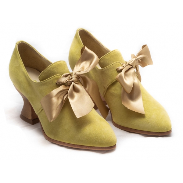 Nicolao Atelier - Shoe '700 - Woman Green Color (Suede) - Shoe - Made in Italy - Luxury Exclusive Collection