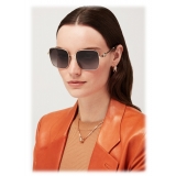 Bulgari - Occhiali da Sole Bvlgari con Montatura Quadrati in Metallo - Nero Oro Collection - Occhiali da Sole - Bulgari Eyewear