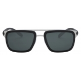 Bulgari - Rectangular Aluminum Sunglasses - Black Grey - Sunglasses - Bulgari Eyewear