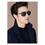 Bulgari - Bvlgari Bvlgari Rectangular Metal Sunglasses - Black - Bvlgari Bvlgari Collection - Sunglasses - Bulgari Eyewear