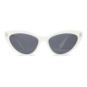 Stella McCartney - Cat-Eye Sunglasses - Shiny Cream - Sunglasses - Stella McCartney Eyewear