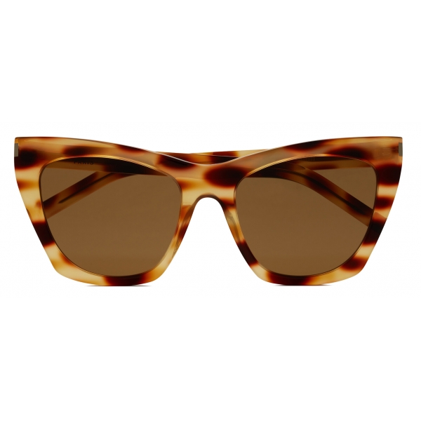 Yves Saint Laurent - New Wave SL 214 Kate Sunglasses - Medium Havana - Sunglasses - Saint Laurent Eyewear