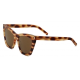 Yves Saint Laurent - New Wave SL 214 Kate Sunglasses - Medium Havana - Sunglasses - Saint Laurent Eyewear