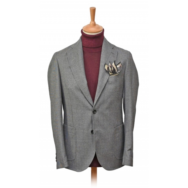 Fefè Napoli - Lacharmant Wool Gray Jacket - Jackets - Handmade in Italy - Luxury Exclusive Collection