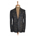 Fefè Napoli - Laclubing Wool Blue Jacket - Jackets - Handmade in Italy - Luxury Exclusive Collection