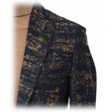 Fefè Napoli - Laclubing Wool Blue Jacket - Jackets - Handmade in Italy - Luxury Exclusive Collection