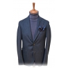 Fefè Napoli - Lachiaia Wool Blue Jacket - Jackets - Handmade in Italy - Luxury Exclusive Collection