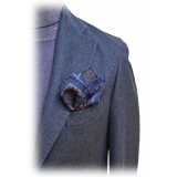 Fefè Napoli - Lachiaia Wool Blue Jacket - Jackets - Handmade in Italy - Luxury Exclusive Collection