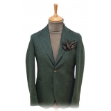 Fefè Napoli - Lachiaia Wool Green Jacket - Jackets - Handmade in Italy - Luxury Exclusive Collection