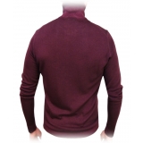 Fefè Napoli - Burgundy Turtleneck Sweater - Knitwear - Handmade in Italy - Luxury Exclusive Collection