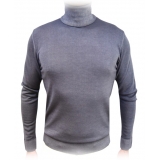 Fefè Napoli - Silver Turtleneck Sweater - Knitwear - Handmade in Italy - Luxury Exclusive Collection