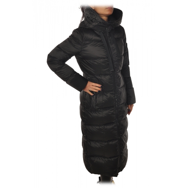 Peuterey - Long Quilted Down Jacket Model Nunki - Black - Jacket - Luxury Exclusive Collection