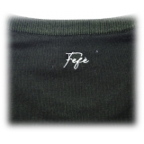 Fefè Napoli - The Posillipo Green Forest Sweater - Knitwear - Handmade in Italy - Luxury Exclusive Collection