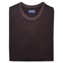 Fefè Napoli - The Posillipo Coffee Sweater - Knitwear - Handmade in Italy - Luxury Exclusive Collection