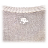 Fefè Napoli - The Posillipo Cream Sweater - Knitwear - Handmade in Italy - Luxury Exclusive Collection