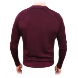 Fefè Napoli - The Posillipo Bordeaux Sweater - Knitwear - Handmade in Italy - Luxury Exclusive Collection