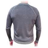 Fefè Napoli - The Posillipo Grey Sweater - Knitwear - Handmade in Italy - Luxury Exclusive Collection