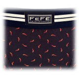 Fefè Napoli - Blue Lucky Horn Man Underwear - Underwear - Handmade in Italy - Luxury Exclusive Collection