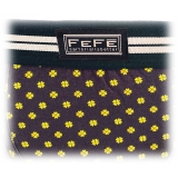 Fefè Napoli - Blue Quatre-foil Man Underwear - Underwear - Handmade in Italy - Luxury Exclusive Collection