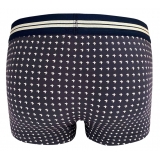 Fefè Napoli - Boxer Underwear Butterfly Blu - Underwear - Handmade in Italy - Luxury Exclusive Collection
