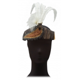 Nicolao Atelier - 30's Headband Hairstyle - Stones and Feathers - Hats - Made in Italy - Luxury Exclusive Collection