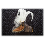 Nicolao Atelier - 30's Headband Hairstyle - Stones and Feathers - Hats - Made in Italy - Luxury Exclusive Collection