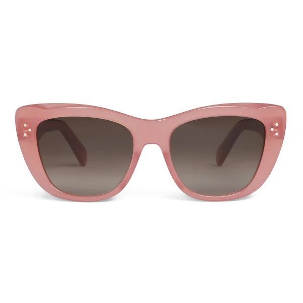 Céline - Butterfly S199 Sunglasses in Acetate - Milky Peach - Sunglasses - Céline Eyewear