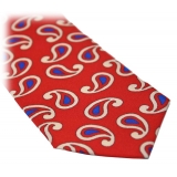Fefè Napoli - Red Paisley Dandy Silk Tie - Ties - Handmade in Italy - Luxury Exclusive Collection