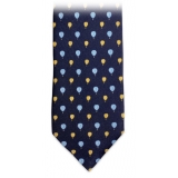 Fefè Napoli - Blue Balloon Dandy Silk Tie - Ties - Handmade in Italy - Luxury Exclusive Collection