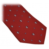 Fefè Napoli - Bordeaux Coffee Dandy Silk Tie - Ties - Handmade in Italy - Luxury Exclusive Collection