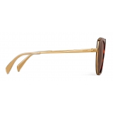Céline - Metal Frame 22 Sunglasses in Metal and Acetate - Classic Havana Gold - Sunglasses - Céline Eyewear