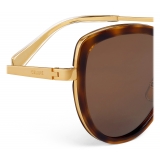 Céline - Metal Frame 22 Sunglasses in Metal and Acetate - Classic Havana Gold - Sunglasses - Céline Eyewear