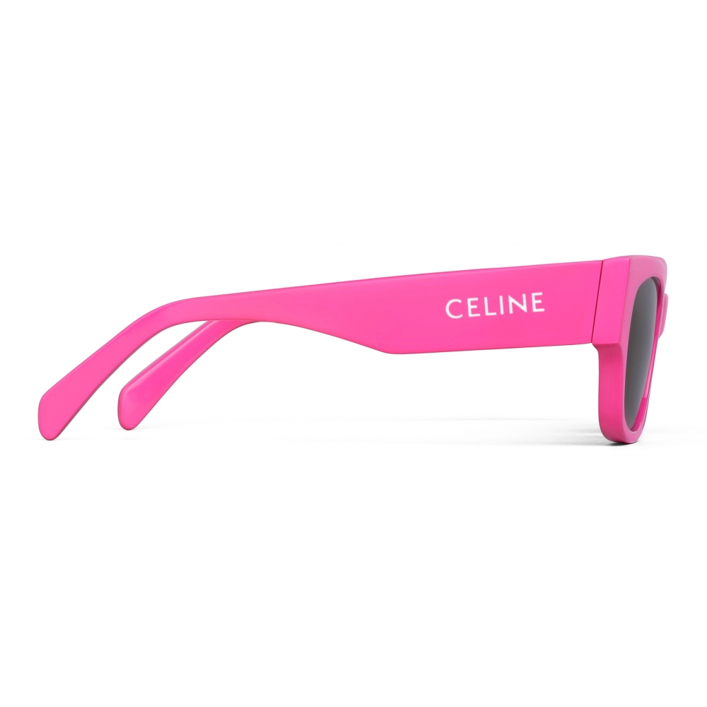 CELINE S019 Cat Eye Acetate Sunglasses Blush Pink Red / Mirror