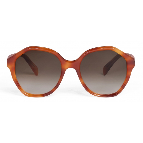Céline - Oversized S201 Sunglasses in Acetate - Blonde Havana - Sunglasses - Céline Eyewear