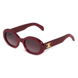 Céline - Triomphe 01 Sunglasses in Acetate - Milky Burgundy - Sunglasses - Céline Eyewear