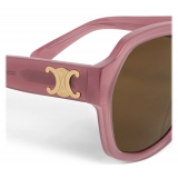 Céline - Triomphe 02 Sunglasses in Acetate - Milky Merlot - Sunglasses - Céline Eyewear