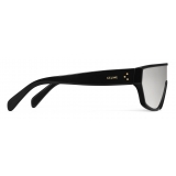 Céline - Black Frame 32 Sunglasses in Acetate with Mirror Lenses - Black - Sunglasses - Céline Eyewear