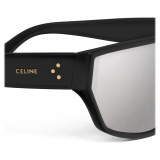 Céline - Black Frame 32 Sunglasses in Acetate with Mirror Lenses - Black - Sunglasses - Céline Eyewear
