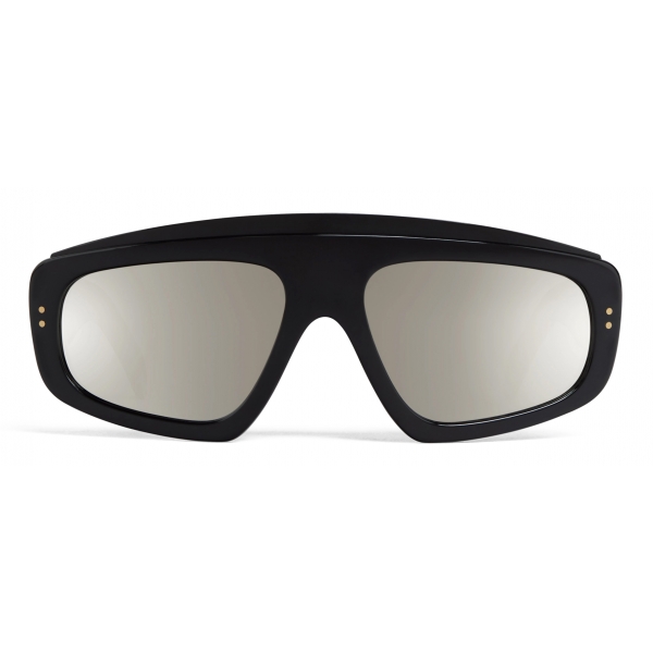 Céline - Black Frame 34 Sunglasses in Acetate with Mirror Lenses - Black - Sunglasses - Céline Eyewear