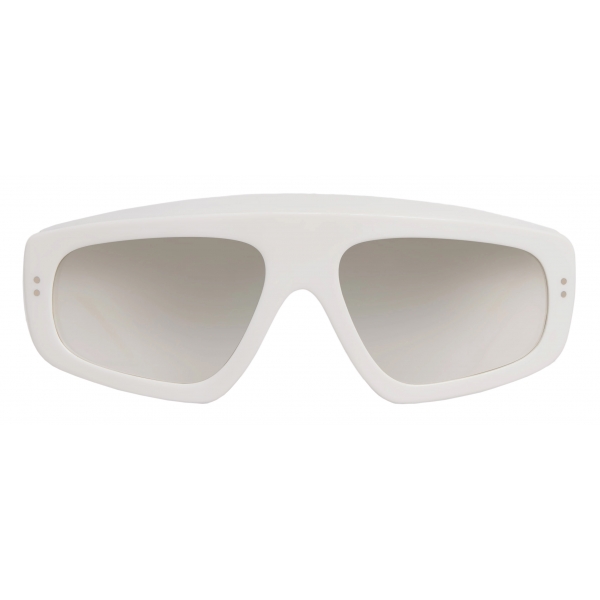 Céline - Black Frame 34 Sunglasses in Acetate with Mirror Lenses - White - Sunglasses - Céline Eyewear