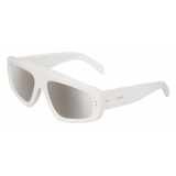 Céline - Black Frame 34 Sunglasses in Acetate with Mirror Lenses - White - Sunglasses - Céline Eyewear