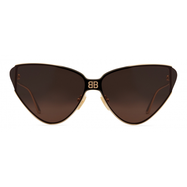 Balenciaga - Occhiali Da Sole Shield 2.0 Cat - Oro - Occhiali da Sole - Balenciaga Eyewear